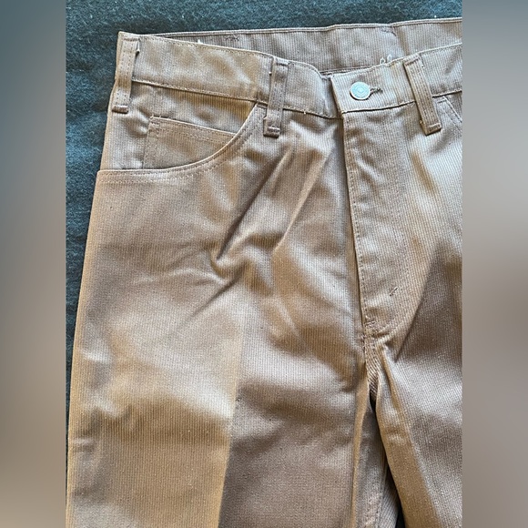 VTG 60’s Levi’s Deadstock Saddleman Black Tab Sta Prest Boot cut Jeans! 34x33 - Picture 4 of 16